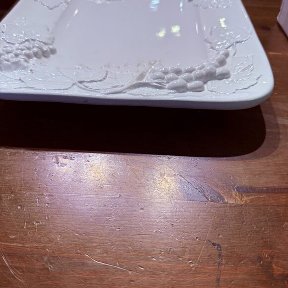 Elios White Rectangular Platter - Picture 3 of 4